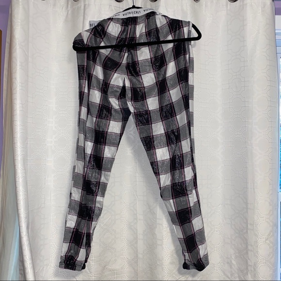 Victoria's Secret Other - NWOT Victoria’s Secret cuffed plaid sparkly pjs